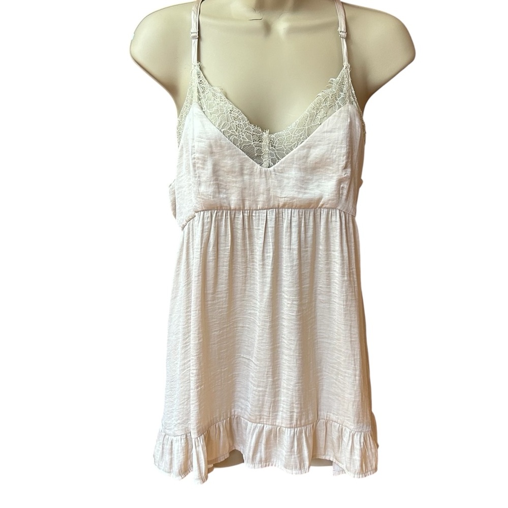Mittoshop SATIN LACE DETAIL BABYDOLL CAMI SHELL Teddy S